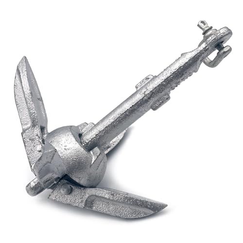 S-NET フォールディング アンカー ボート カヤック 折りたたみ 釣り フィッシング ヨット 浅瀬 カヌー 亜鉛 メッキ SN-382-FA 0.7kg