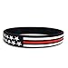 Wesol Distribution Thin RED LINE American Flag Silicone Wristband