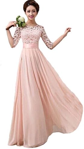 Rianbox Women Gorgeous Elbow Sleeve Sexy Elegant Prom Dress XX-Large, Beige