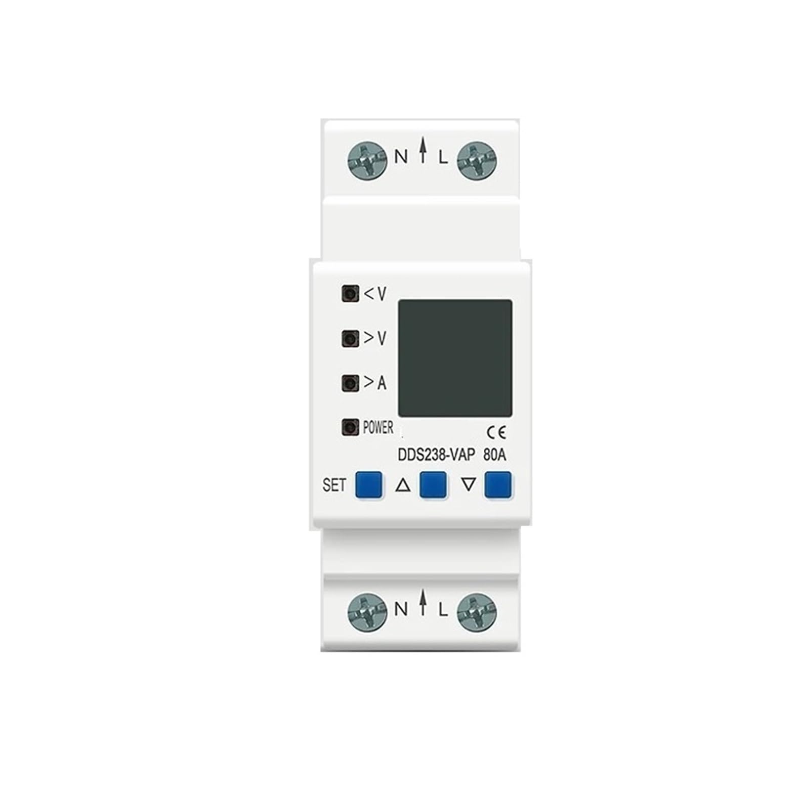 Relais de protection rail DIN 80A haute précision 110V 230V