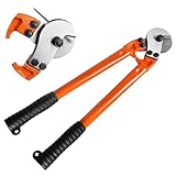BLIKA 18'' Heavy Duty Cable Cutter, Steel Cable Cutter for Cable Railing, Cuts Up to 5/16' Stainless Steel Wire Rope, Copper and Aluminium Cables