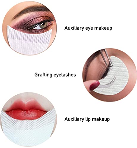 Betterjonny 200 Pieces Eyeshadow Stencils Pads, Eyeshadow Shields Lint Free Under Patches For Eyelash Extensions,Tinting And Lip Makeup Residue #TOP3