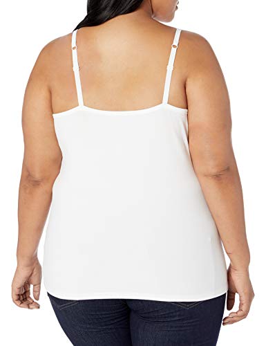 Image of Amazon Essentials Women's Fitted Tank Top Camisole Undershirts, Plus Size, Pack of 2