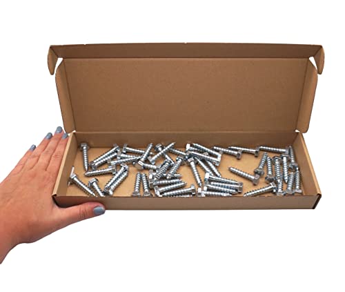 SKIR'CO (50 pcs) DIN 571 Zinc Plated Steel Hexagon Head Wood Screws M8 x 40 mm, Coach Screws, Hex Screw, Lag Bolts - Image 4
