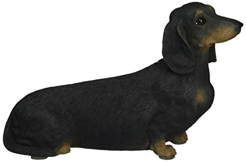 Figura Decorativa Escultura Perro Salchicha Negro 5 pulg miniatura 2