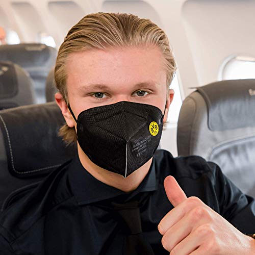 Borussia Dortmund BVB-FFP2-Maske (5er Pack), Schwarz