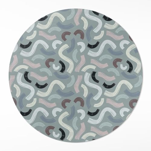 Tapis de sol rond résistant à la rayure de sol en PVC imprimé - 2
