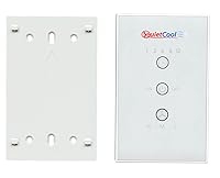 Vista 1 de Quietcool Kit de control inalámbrico para ventilador de toda la casa, no requiere cableado duro para interruptor de pared, capacidad de tres