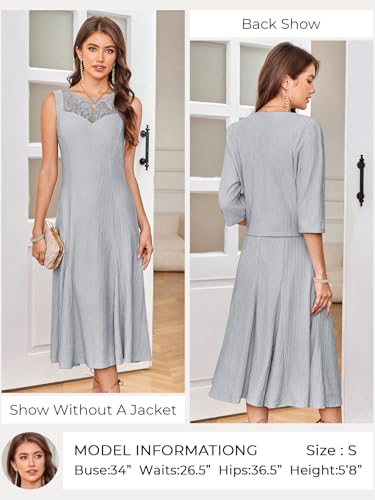 GRACE KARIN Mother of The Bride Dresses Wedding Guest Dresses with Jacket — view 2