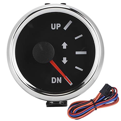 Reloj indicador de trim UP DN 52 mm acabado plata de alta resistencia marina con esfera IP67