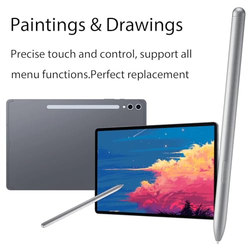 Image of Galaxy Tab S10 FE S Pen for Samsung Galaxy Tab S10 FE Stylus Pen Replacement + Free 5 Tips for Samsung Galaxy Tab S10 FE Plus Stylus Pen (Silver)