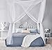 TRUEDAYS Four Corner Post Bed Canopy, Full/Queen/King Size, White