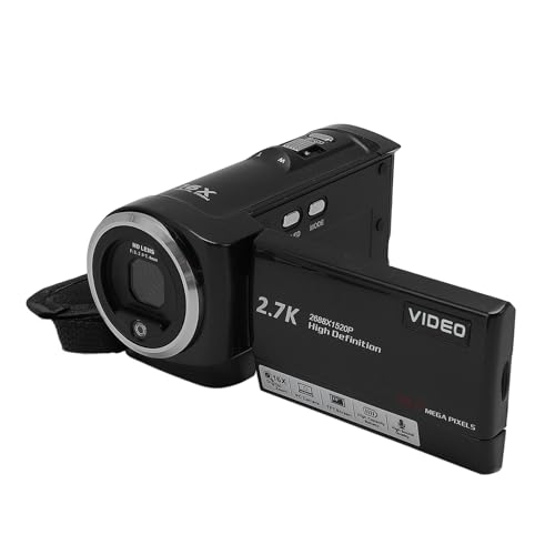 Video Camera Camcorder, Full HD 2.7K 50MP Digital Camera Recorder with 16X Digital Zoom 2.8in Rotation Screen, Portable Anti Shake DV Camcorder for Travel (32GB)