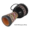 BGMUSER Djembe Drum for Adults,African Drum 10'' x 20'' Mahogany Goatskin Drumhead Hand Drum for Beginners (Black) #4