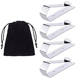 Canomo Stainless Steal Remote Visor Clip Door Remote Or Gate Opener Replacement for Liftmaster Sears Chamerlain Remote Controls(4 Pack)