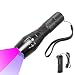 Produktbild WESLITE UV Taschenlampe 2 in 1, Ultraviolette Taschenlampe Schwarzlicht mit 365nm & 395nm Doppelte UV Licht LED Taschenlampen USB Aufladbare UV Lampe Zoombare Urin Detektor für Haustier Bernstein