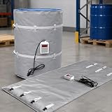 AUTUMFLATGAO Riscaldatore per cisterna IBC in Inverno, Fusto Metallo 200L/1000l, Coperta riscaldante elettrica 0-150℃ per Serbatoio IBC, Coperta Termica per fusti d’Olio, Resina, Miele, Vernice 200L