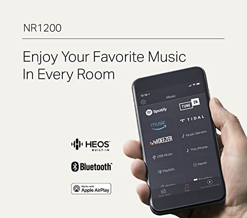 Marantz Nr1200 Av Receiver, 2-Channel Home Theater Amp, Wi-Fi, Bluetooth, Heos + Alexa, Immersive Movies, Music & Gaming, Auto Low Latency Mode For Xbox One, Smart Home Automation #TOP2