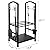 Fire Wood Racks Outdoor, Fireplace Wood Holder, Firewood Storage Rack with 4 Tools Set, Wrought Iron Log Holders with Poker, Tong, Brush and Shovel Fireplace Tools for Fire Pit