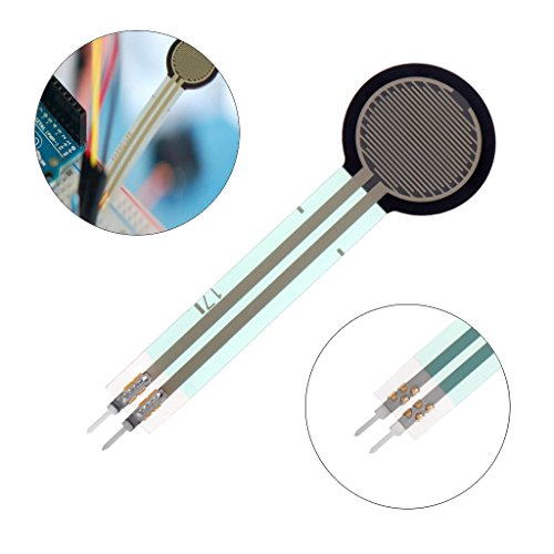 Image of ROBOWAY 4Pcs FSR402 Force Sensitive Resistor Sensor 0.5″ (14.7mm) Circular Thin Film Pressure Sensor | Analog Force & Touch Detection | Long Tail Version for DIY & Robotics Projects (Pack of 4)