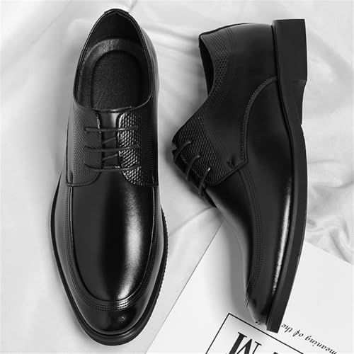 Men's Shine Genuine Leather Lace Up Oxford Dress Shoes Low Heel Non Slip Sole Formal Business Tuxedo Shoes for Party Wedding Formal Office Business Events4