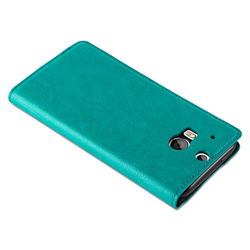 Cadorabo Book Case Compatible With Htc One M8 In Petrol Turquoise - With Magnetic Closure, Stand Function And Card Slot - Wallet Etui Cover Pouch Pu Leather Flip #TOP6