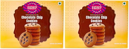 Image of Karachi Bakery Choco Chip Cookies 400gm | Tea Time Snack | Delicous Snack | Vegetarian (Pack of 2)