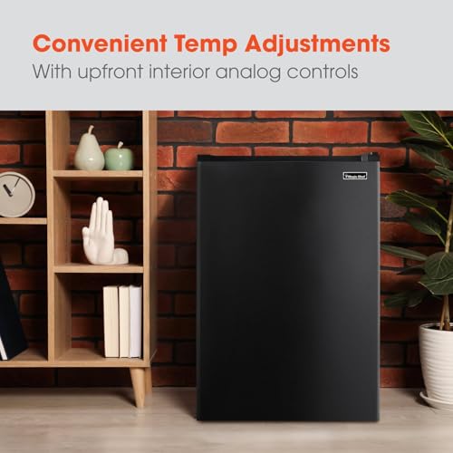 Image of Magic Chef 4.4-cu. ft. Mini Fridge in Black, Small Compact All Refrigerator with No Freezer for Bedroom, Apartment, Dorm Room, Office
