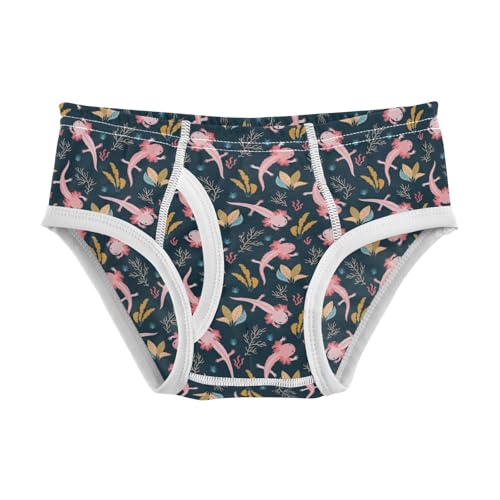 Boys' Exclusive Briefs Toddler Underwear 95% Combed Cotton Boxerbriefs 2T Pink Fish and Leaf Pattern 1