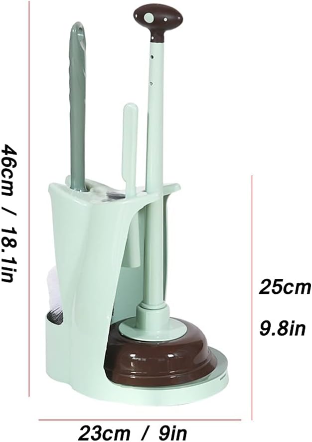 Toilet Bowl Brush with Holder Toilet Brush Holder Creative Two-in-one Toilet Cleaning Brush Household Floor Toilet Bowl Brush 360° No Dead end Toilet Brushs Set Bathroom Accessories ( Color : Brass )