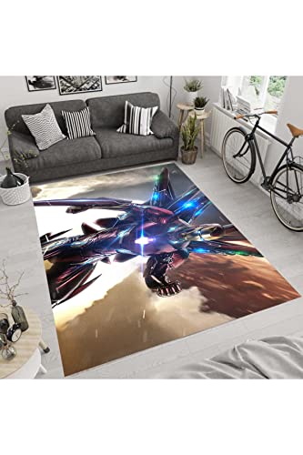 Iron Man Chenille Rugs for Living Room Bedroom Rug Home Decor Rugs Modern and Kids Carpets Fun Rug for Kids Room, msma406.5 (55”x82”)=140x200cm