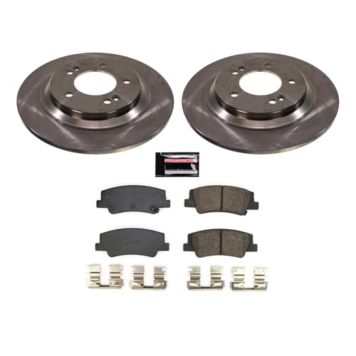 Image of PowerStop Rear Brake Kit for Hyundai Sonata 2020-24 | Kia K5 2021-24 - Z17 Ceramic Brake Pads & Disc Rotors Replacement, KOE8772