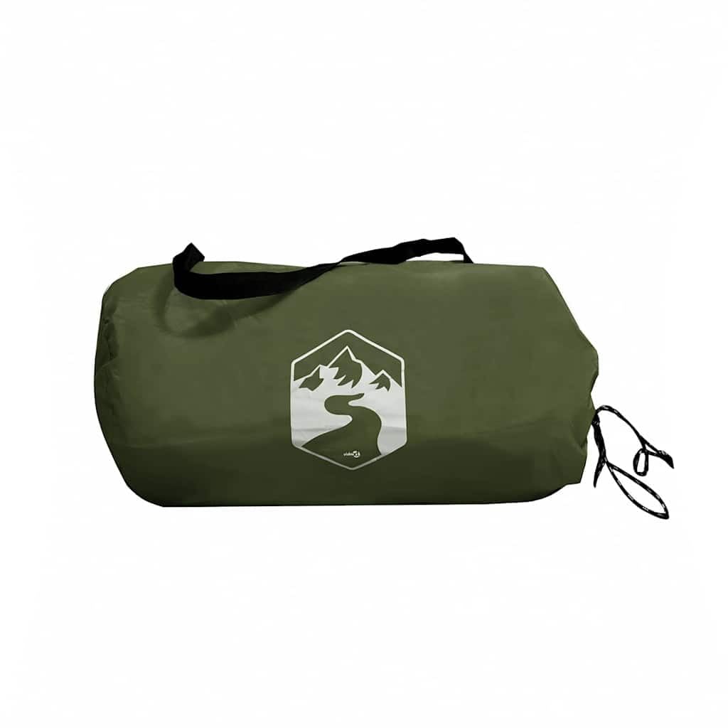 Tarp Olivgrün 306 x 306 cm Camping-Plane Zeltplane für Outdoor und Trekking mit Tragetasche, Vielseitige Abdeckung mit Ösen, Leichte Camping-Überdachung