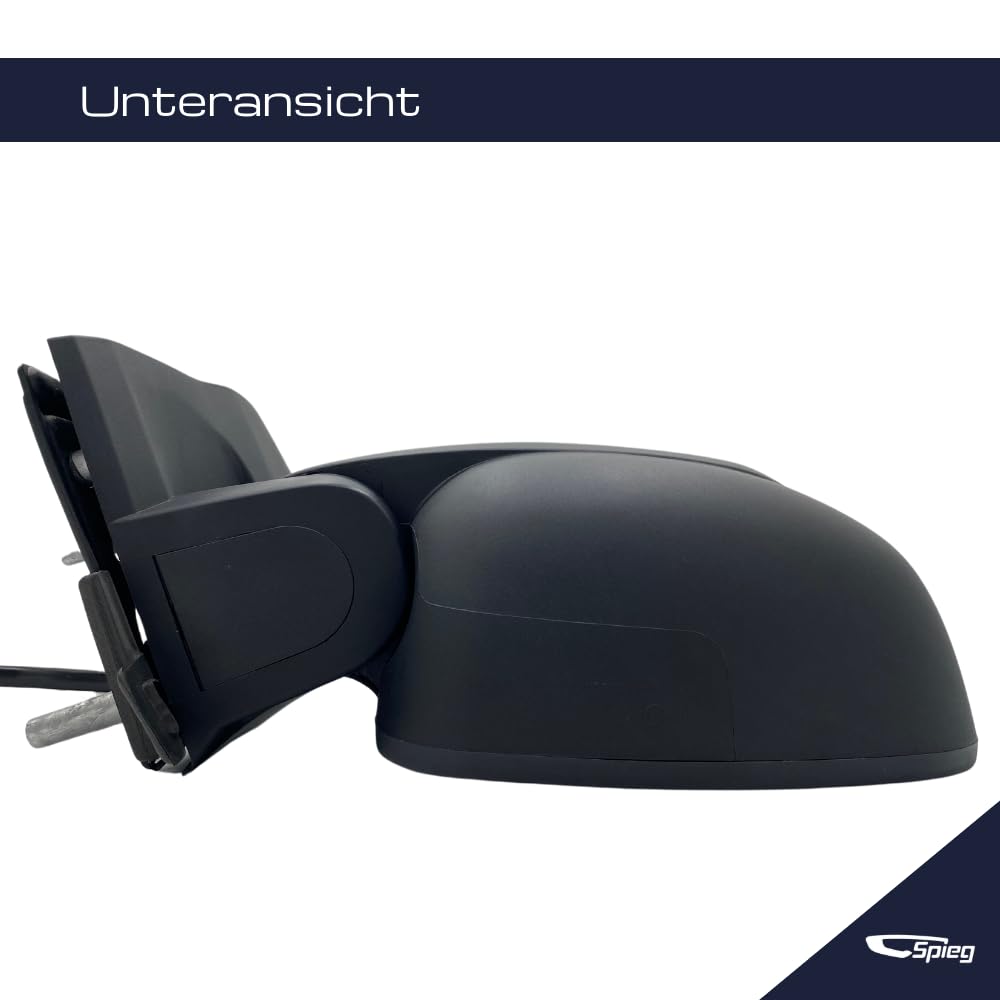 Spieg Außenspiegel Links Kurzer Arm für Fiat Ducato, Peugeot Boxer, Citroën Jumper 2006-2023 Manuell Einklappbar, Schwarz, 8 PIN