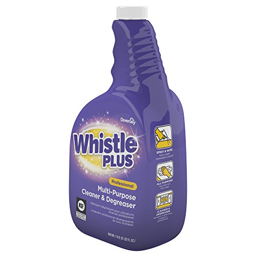Image of Diversey CBD540571 Whistle Plus Professional Multi Purpose Cleaner & Degreaser, Heavy Duty Stain Remover with Citrus Scent, Ready-to-Use Capped Spray, 32-Ounce (Pack of 4)