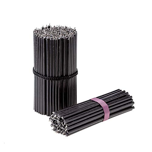 Danilovo Thin Taper Beeswax Candles - Honey-Scented, Decorative Candles Ideal for Birthday Decoration or Church Prayers - Black Drip Free, Tall & Smokeless Pack of 50 pcs, 6.3 x 0.2 inch