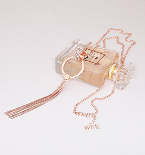 MOLOCH Y Shaped Lariat Necklace Long Chain Tassel Circle Pendant Necklace Set Woman Delicate Jewelry4