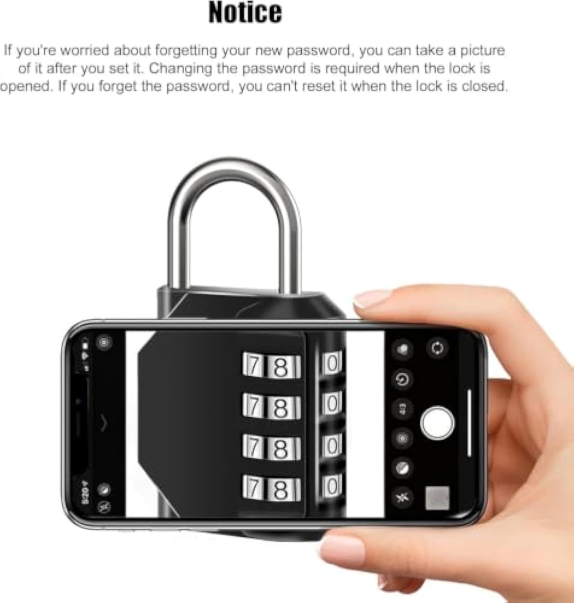 Mini Resettable 4 Digit Combination Lock for Travel