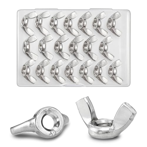 20PCS 5/16"-18 Wing Nuts,304 Stainless Steel Butterfly Wing Nuts