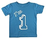 I'm 1 T-Shirt - One Year Old Birthday Party (12 Month, Turquoise)