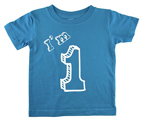 I'm 1 T-Shirt - One Year Old Birthday Party (12 Month, Turquoise)