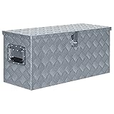 vidaXL Aluminiumkiste 80x30x35cm Alu Box Koffer Werkzeugbox Transportkiste
