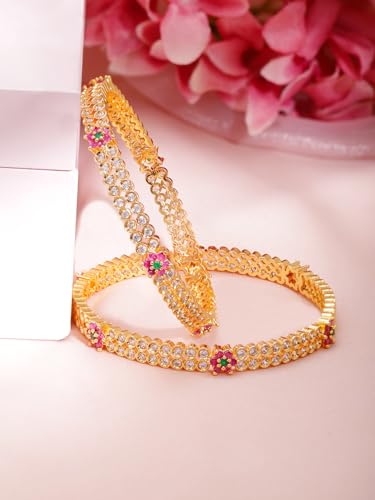 Image of Rubans Bangles Set of 2 Traditional Festive Jewellery Gift for Women & Girls