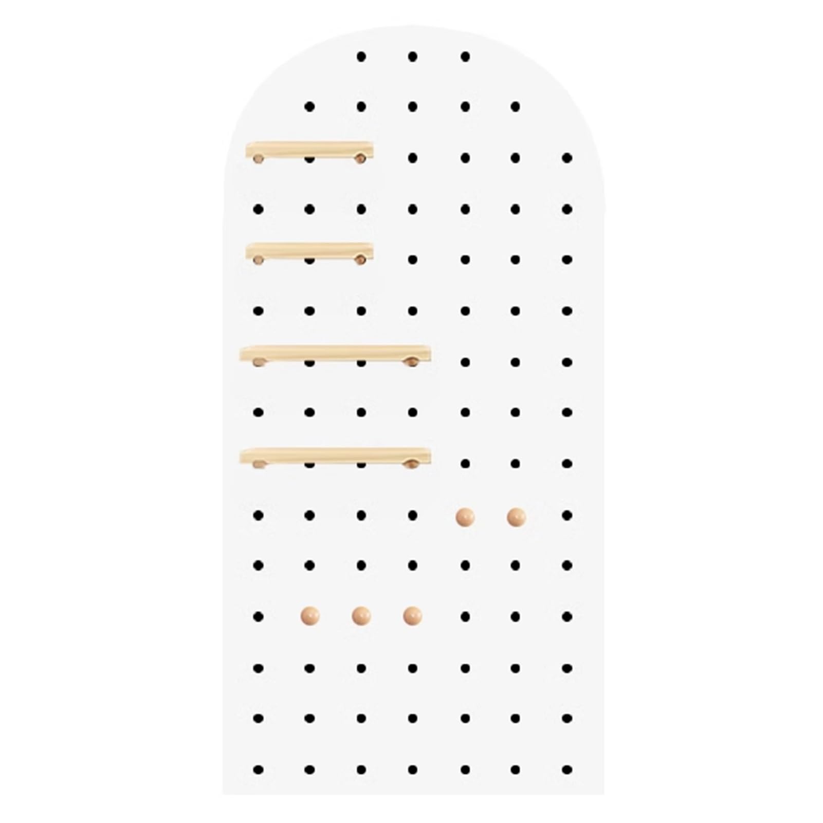 Genérico Paneles Perforados de Madera Blanca - Estantes de exhibición versátiles y Sistema Organizador de Pared para Garaje, Taller y Oficina - Almacenamiento de Herramientas y estantes duraderos (Ta