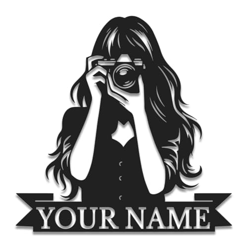 Personalized Photographer Metal Sign,Custom Camera Sign,Photo Studio Decor,Photographer Gift,Camera Metal