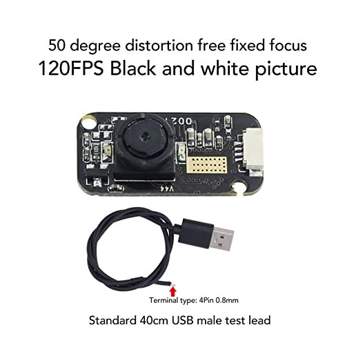 Module de Caméra USB 120FPS Webcam à Cadre élevé Sortie USB2.0 Module de Caméra Intégré Objectif 300000 Pixels Module de Caméra Infrarouge Macro