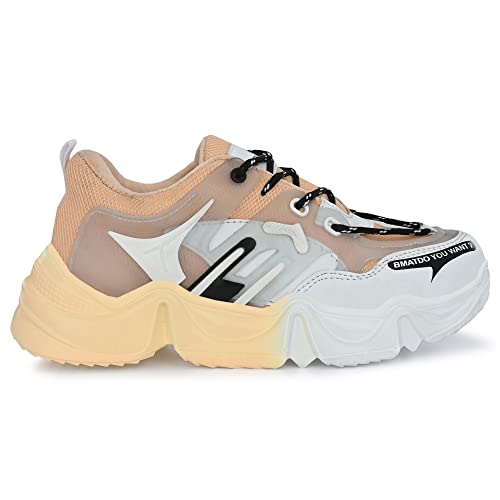 Image of ROWLANS Women's Synthetic Leather Comfortable /Running Lace-Ups Sports Shoes