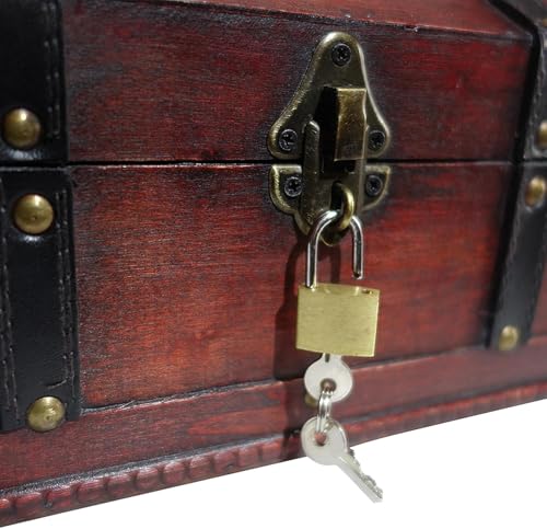 infinimo Treasure Chest - Children's Birthday Treasure Chest - Pirate chest - Gift Box Lockable with Lid and Lock with Key - 30x20x15cm Large