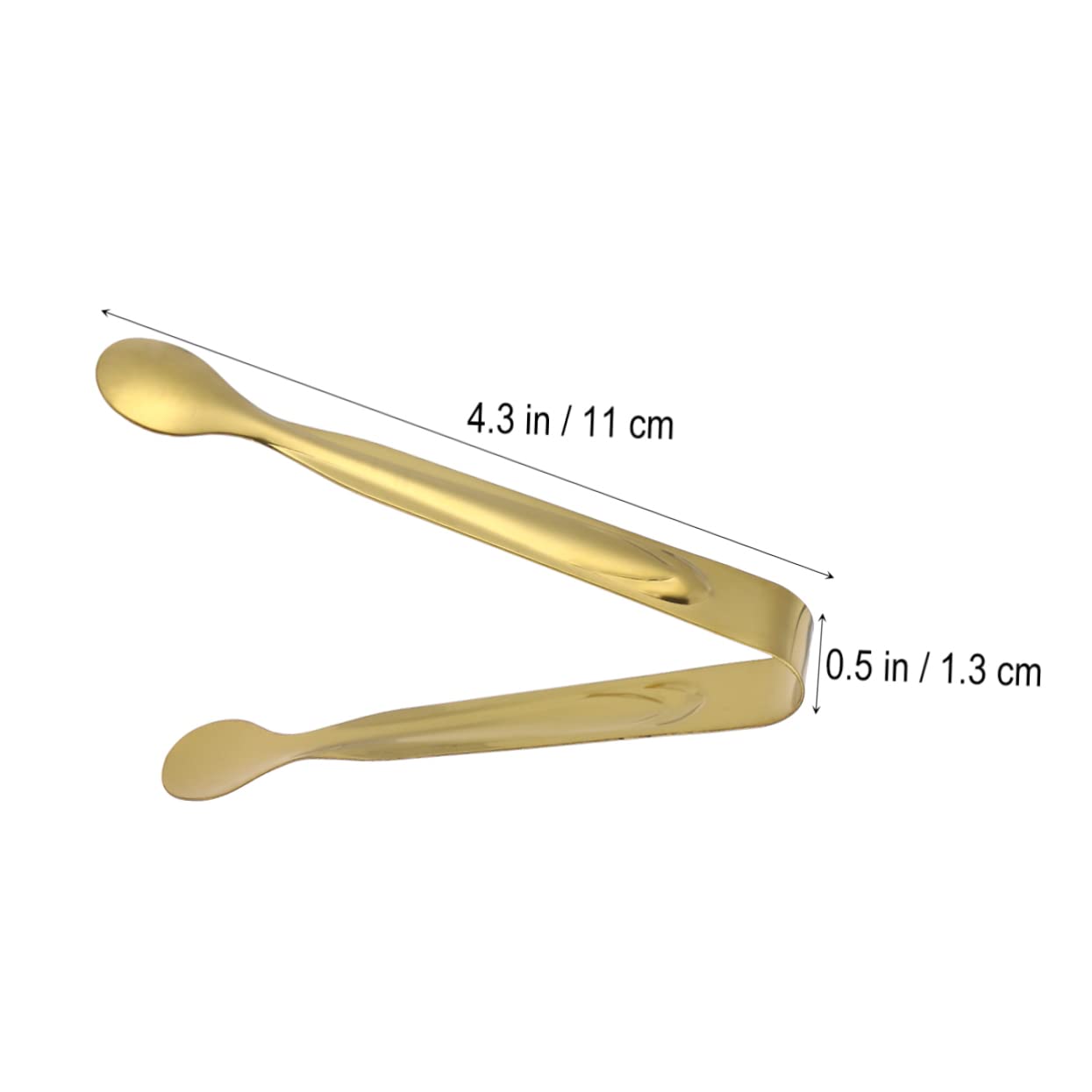 Garneck Mini Tongs Ice Clamp Set 6pcs Stainless Steel Food Tongs Rustproof Easy to Handle for Home