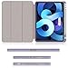 Soke for iPad Air 11 Inch Case 2024, iPad Air 5th/4th Generation 10.9 Inch (2020 2022 Release) with Pencil Holder - [Auto Sleep/Wake + Apple Pencil Charging], Soft TPU Back Cover, Violet